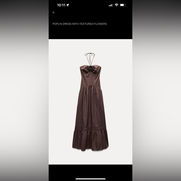 Zara Dresses & Skirts - Zara brown poplin dress